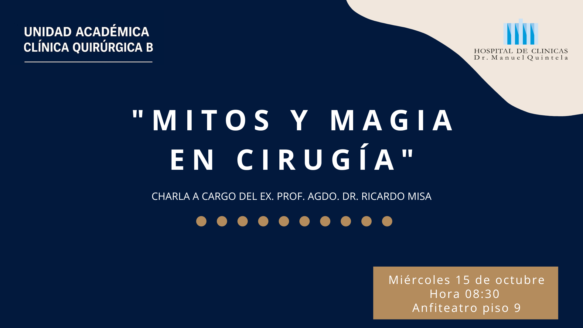 Presentación de la charla del Ex Prof. Agdo. Dr. Ricardo Misa